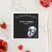 死ぬまで月に照らされた骸骨結婚は スタンダードカクテルナプキン (インサイチュ)