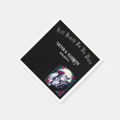 死ぬまで月に照らされた骸骨結婚は スタンダードカクテルナプキン (角)