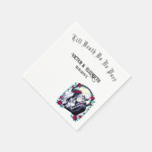 死ぬまで月に照らされた骸骨結婚は スタンダードカクテルナプキン (角)