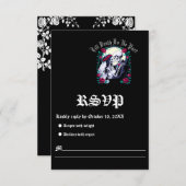 死ぬまで月に照らされた骸骨結婚は 出欠カード (正面/裏面)