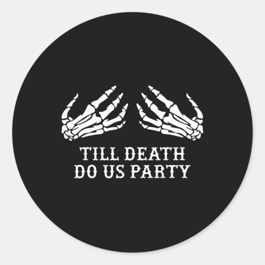 死ぬまで独身最後のパーティーハロウィン ラウンドシール (正面)