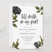 死ぬまで白いゴシックブライダルシャワーの部分 招待状 (正面)