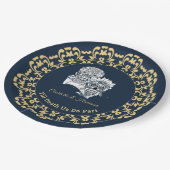 死ぬまで砂糖スカル結婚 ペーパープレート (アングル)