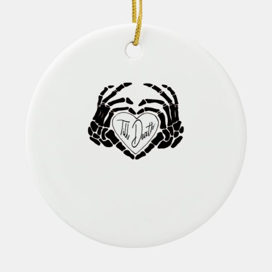 死ぬまで私たちおもしろいデザイン- Ghostly Love Vibes セラミックオーナメント (正面)