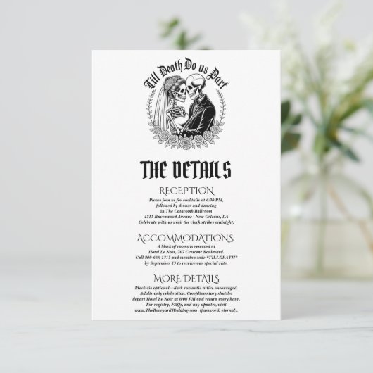 死ぬまで私たちはゴシック様式の骨格を手放結婚す エンクロージャーカード (スタンド正面)