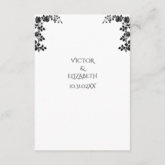 死ぬまで私たちはゴシック様式の骨格を手放結婚す エンクロージャーカード (裏面)