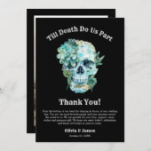 死ぬまで私たちは一部ゴシックハロウィン結婚の サンキューカード (正面/裏面)