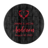 死ぬまで私たちは一部ゴシック色の赤と黒 カッティングボード (正面)