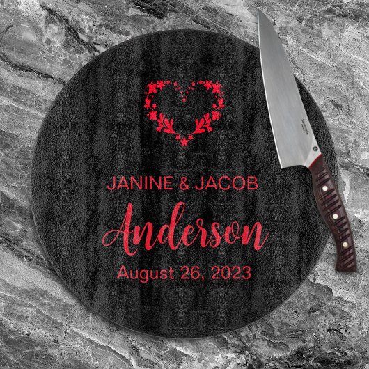 死ぬまで私たちは一部ゴシック色の赤と黒 カッティングボード