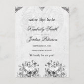 死ぬまで私たちは一部ゴシッ結婚クの白黒 ポストカード (正面)