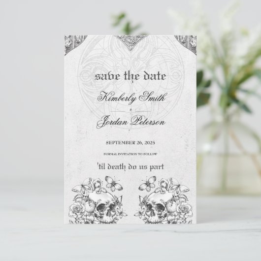 死ぬまで私たちは一部ゴシッ結婚クの白黒 招待状 (スタンド正面)