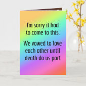 死ぬまで私たちは離婚する カード (黄色い花)