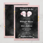 死ぬまで私たちを分かつな 黒薔薇の骸骨 招待状 (正面/裏面)