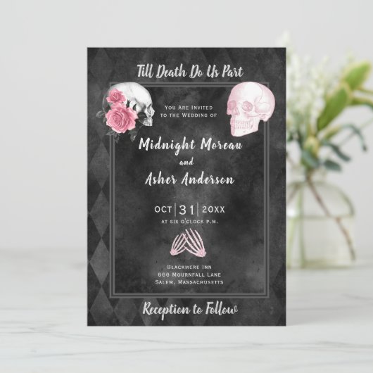 死ぬまで私たちを分かつな 黒薔薇の骸骨 招待状 (スタンド正面)