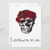 死ぬまで私たちを別つ 赤いバラ 招待状 (正面/裏面)