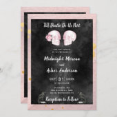 死ぬまで私たちを別つ 黒薔薇の骸骨 招待状 (正面/裏面)