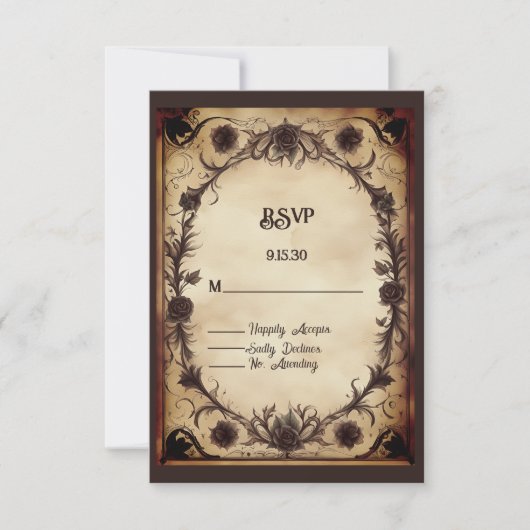 死ぬまで私たちパーツゴシックスタイル結婚ズ 出欠カード (正面)