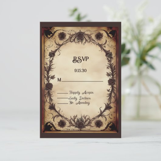 死ぬまで私たちパーツゴシックスタイル結婚ズ 出欠カード (スタンド正面)