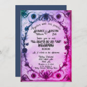 死ぬまで私たちパーツゴシックスタイル結婚ズ 招待状 (正面/裏面)