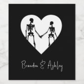 死ぬまで私たちパーツスケルトン白ワインラベル ワインラベル (シングルラベル)