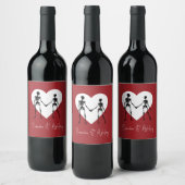 死ぬまで私たちパーツスケルトン赤ワインラベル ワインラベル (ボトル)