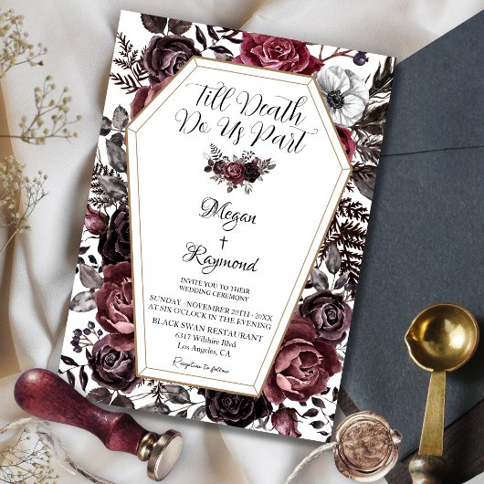 死ぬまで私たちパーツヴィンテージゴシック結婚ズ 招待状