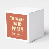 死ぬまで私たちパーティーカスタム結婚式の好意ボックス フェイバーボックス (正面サイド)