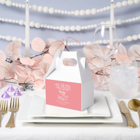 死ぬまで私たちパーティーカスタム結婚式の好意ボックス フェイバーボックス (ウェディング)