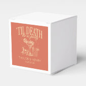 死ぬまで私たちパーティーカスタム結婚式の好意ボックス フェイバーボックス (正面サイド)