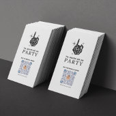 '死ぬまで私たちパーティーバチェロレッテQRコードカード プレイスカード