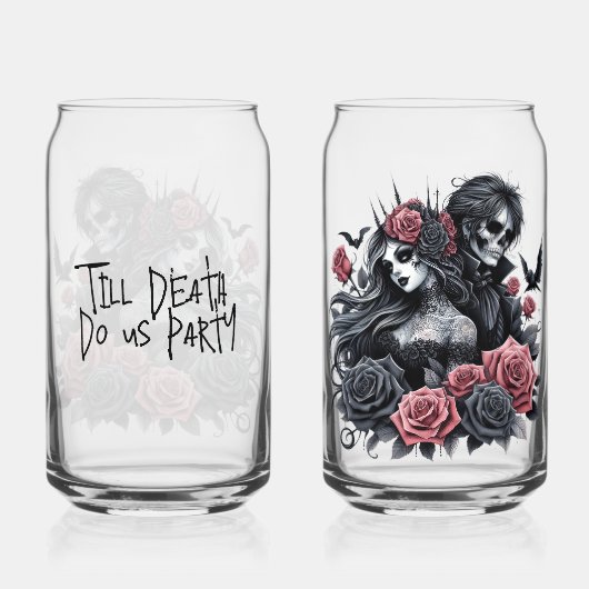 死ぬまで私たちパーティー新郎新婦 ガラス缶 (裏面)