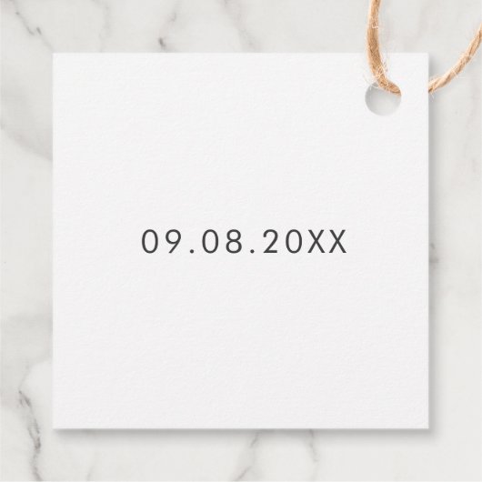 死ぬまで私たちパーティー、結婚の贈り物ラベル、クラフト フェイバータグ (裏面)