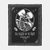 死ぬまで私たちパートカスタムデートスケルトン夫婦 フリースブランケット (正面)