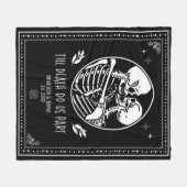 死ぬまで私たちパートカスタムデートスケルトン夫婦 フリースブランケット (正面(横))