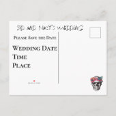 死ぬまで私たちパートスカルアジサイ蝶 インビテーションポストカード (裏面)