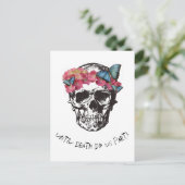 死ぬまで私たちパートスカルアジサイ蝶 インビテーションポストカード (スタンド正面)