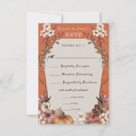 『死ぬまで私たちパートハロウィーン結婚式RSVP 出欠カード