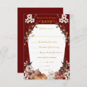 『死ぬまで私たちパートハロウィーン結婚式RSVP 出欠カード (正面/裏面)