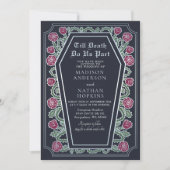 死ぬまで私たちパートバラブルー結婚ゴシック 招待状 (正面)