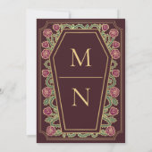 死ぬまで私たちパートバラ赤ゴシック結婚ズ 招待状 (裏面)