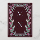 死ぬまで私たちパートバラ赤ゴシック結婚ズ 箔招待状 (裏面)