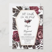 死ぬまで私たちパートフローラエレガントゴシック結婚 招待状 (正面)