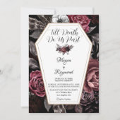 死ぬまで私たちパートフローラエレガントゴシック結婚 招待状 (正面)