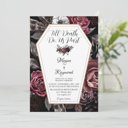 死ぬまで私たちパートフローラエレガントゴシック結婚 招待状 (スタンド正面)