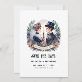 「死ぬまで私たちパート」ゴシック写真 セーブザデート (正面)