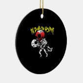 死ぬまで私たちパート – スケルトン・カップル永遠 セラミックオーナメント (右)