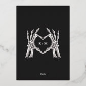 死ぬまで私達の部分スカル結婚 箔招待状 (裏面)