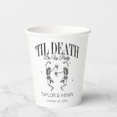 死ぬまで笑って結婚パーティー紙コップ 紙コップ (正面)