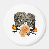 死ぬまで笑って ハロウィンデザイン マグネット (正面)