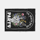 死ぬまで笑って バチェロレッテパーティーの花嫁の友人 フリースブランケット (正面(横))